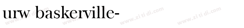 urw baskerville字体转换